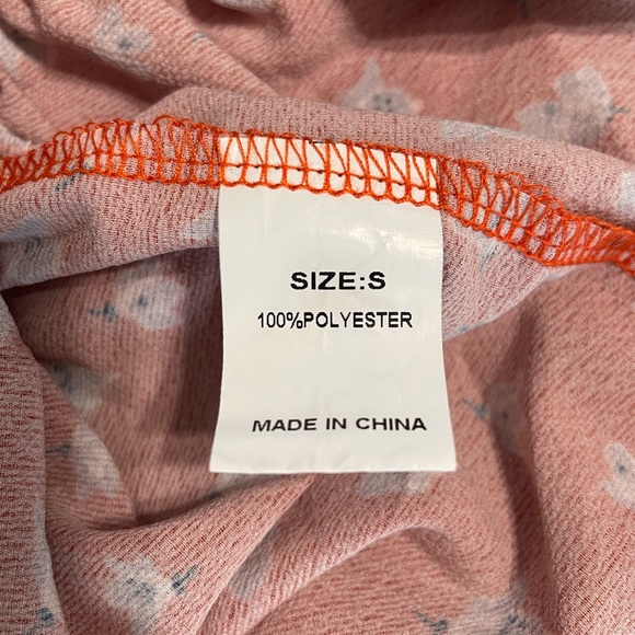 Red Floral Ruched Ruffle Women’s Tank Top Size Small - Picture 6 of 6